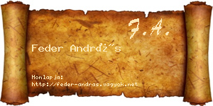Feder András névjegykártya
