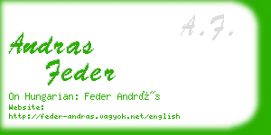 andras feder business card